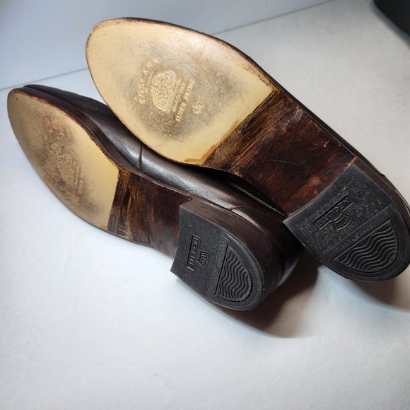 BALLY Brown Slip On Soft Leather Loafers Men\'s 9 1/2 D Made In Switzerland